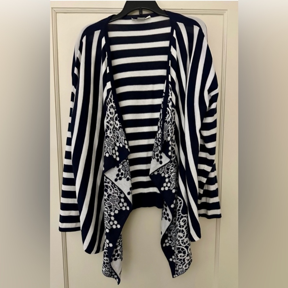 Christopher & Banks Open Front Waterfall Cardigan Size M